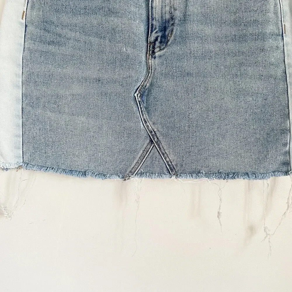 PacSun Distressed Denim Mini Skirt Blue Size 28